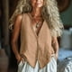 thumbnail image 2 of Sudaderas con capucha cómodas,Blusa holgada de manga larga con cuello en V para mujer, mezcla de lino suave, ideal para uso diario, sopatenor, 2 of 8