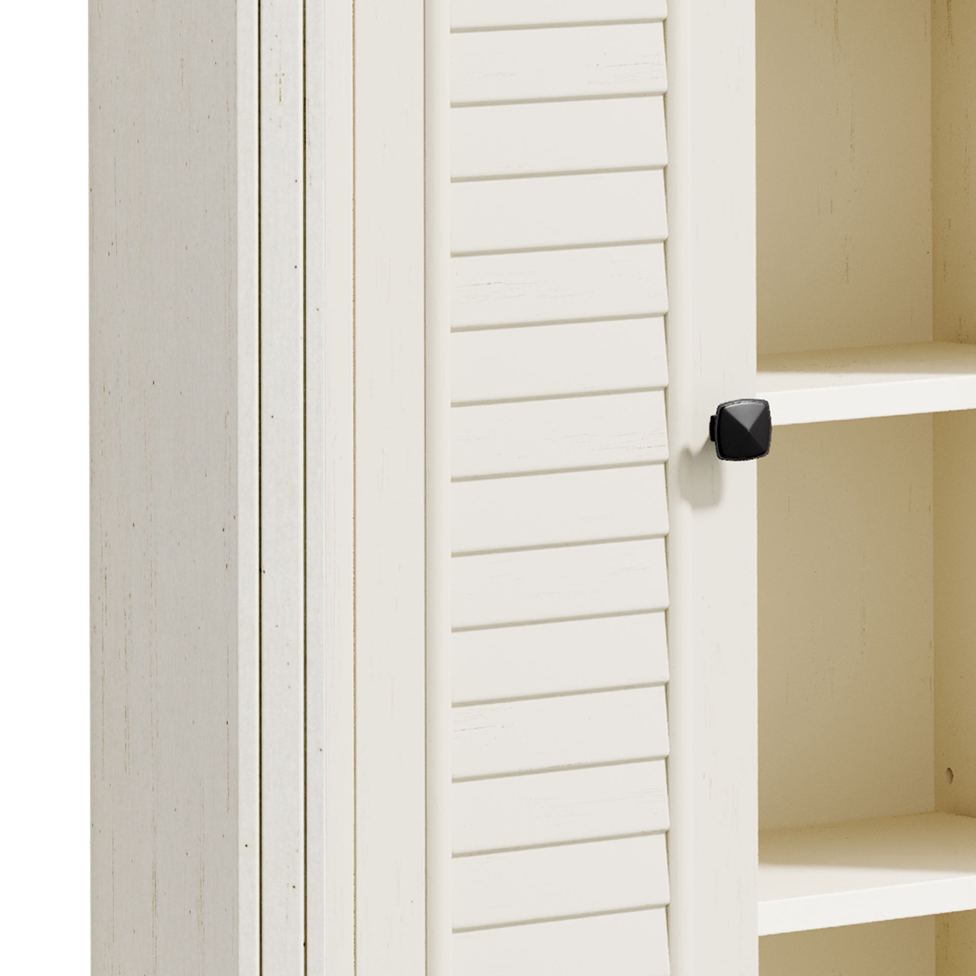 DEXTRUS 45"H Storage Cabinet with Doors & Adjustable Shelf, Kitchen Pantry Bathroom Cabinet, White