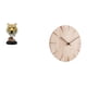 thumbnail image 1 of Figura de escultura de animal moderna y reloj de pared creativo de madera maciza, decorativo, silencioso, sin , regalo para sala de estar,, 1 of 8