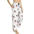 thumbnail image 6 of Salouo Umbrella Cat Print Women's Pajama Pants Casual Loose Sweatpants PJs Flowy Pants Drawstring Palazzo for Women Wide Leg Pants Lounge Pajama -Medium, 6 of 8