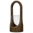 thumbnail image 3 of Bouclair Brown Wood Lantern, 3 of 4