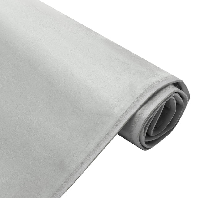 Tela de tapiz de techo Unique Bargains 80" L x 57" W para coche, camión, RV, SUV, barco, reparación de techo de bricolaje, respaldo de espuma, tela de ante gris claro