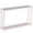 Oak+White, variant on IVV Modern Industrial 2-Tier Console Table, 43.3" MDF Narrow Sofa Table with Metal Frame and Crisscross Side Design for Entrance Hallway Living Room, Oak+White