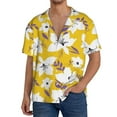 thumbnail image 3 of Wukai Lilies Flowers Men's Casual Short-Sleeve Button Down Shirt - Lightweight Summer Dress Shirt for Daily Wear-, 3 of 7
