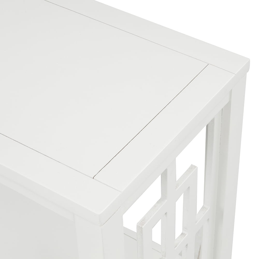 Lowestbest 36" Farmhouse Console Table, Solid Wood Sofa Table with Two Bottom Drawers, Narrow Side Cabinet for Entryway, White Lowestbest 36" Farmhouse Console Table, Solid Wood Sofa Table with Two Bottom Drawers, Narrow Side Cabinet for Entryway, White