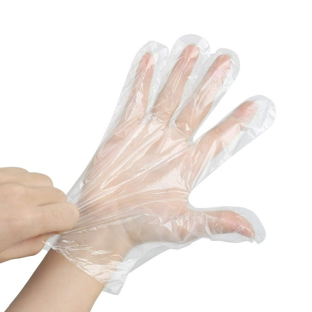 500pcs Disposable Transparent Clear Plastic Gloves Polyethylene Work Gloves for Cooking Cleaning