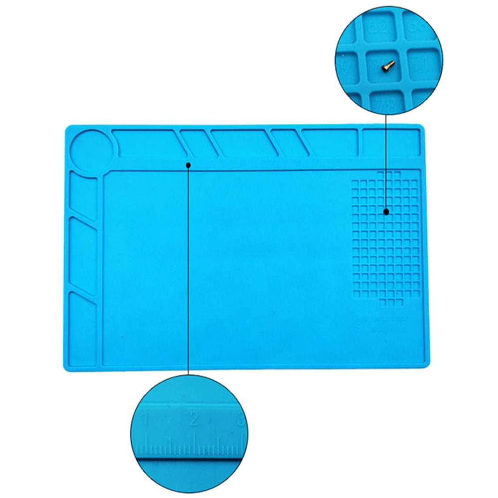 Heat Insulation Silicone Pad Soldering Repair Maintenance Work Platform Desk Mat for sale online 