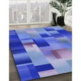 thumbnail image 2 of Ahgly Company Indoor Square Patterned Sky Blue Dress Blue Area Rugs, 8' Square, 2 of 6