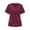 Wine, variant on Kixjoy Red Scrubs for Women Plus Size Medical Soild Scrubs V Neck Stretchy Short Sleeve Top Lightweight Basic Casual Womens Blouses with Pockets, Wine S