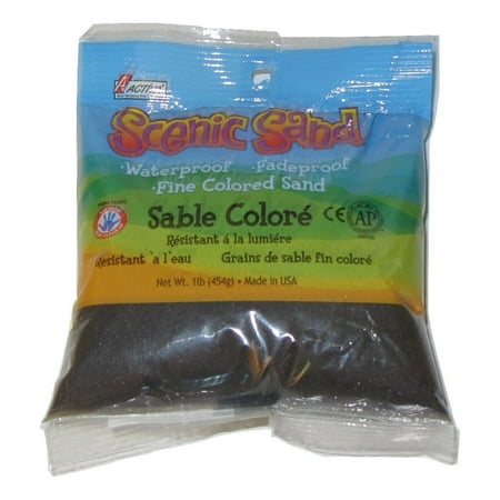 Scenic Sand, 1-Pound, Deep Black, Fun, fascinating and easy to work with, ACTIVA Scenic Sand is the industry leading and best-selling colored sand.., By Activa From