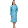 thumbnail image 1 of TowelSelections Womens Robe, Premium Cotton Bathrobe, Spa Terry Cloth Robes for Women Large/X-Large Air Blue, 1 of 4