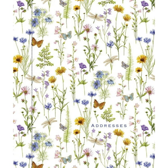 Wildflower Garden Large Address Book, (Hardcover)