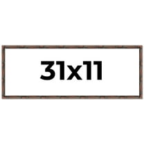 31x11 Frame Brown Bamboo with Dark Coffee/Walnut Finish | Solid Wood Picture Frame Width 0.75