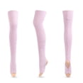 thumbnail image 2 of qolati Thigh High Socks Ribbed Knit Over Knee High Socks for Women Athletic Long WarmThin Tights Crew Stockings, 2 of 2