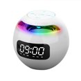 thumbnail image 1 of PENGXIANG rongweiwang Haut-Parleur Bluetooth 5.0 avec Réveil Numérique Haut-Parleur Bluetooth Lecteur de Musique Sans Fil Forme de Boule, 1 of 9