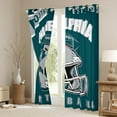 thumbnail image 3 of Erosebridal American Football Curtains for Living Room, Eat Sleep 30%-50% Blackout Curtains Set of 2 (38x45), Sports Lover 30%-50% Black Out Curtains, Bedroom Curtains Room Decoration, 3 of 6