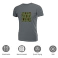 thumbnail image 3 of Coolnut Men's T Shirt Odor Protection Short, Cute Cactus With Guitar, Sombrero, Maracas. Mens Short Sleeve Tees, Grey Crew-Neck Casual Tee Shirts, S, 3 of 6