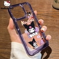 thumbnail image 2 of Sanrio-funda transparente con dibujos animados para Iphone, carcasa de lujo a prueba de golpes, Kuromi, 14 Plus, 11, 12, 13 Pro Max, X, Xr, Xsmax, novedad Fivean unisex, 2 of 2