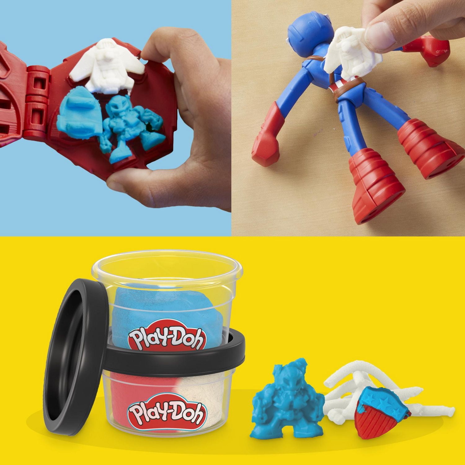 Play-Doh Marvel Captain America Stamping Shield Action Figure Playset
