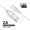 thumbnail image 4 of Heavy Duty 2A Type-C to USB Fast Charging Data Transfer Cable for Samsung Galaxy S10, S10+ Plus, S10e - 10 Feet - White, 4 of 6