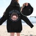 thumbnail image 2 of Puliio Women's Hoodie Coastal Cowgirl Sunset Wave Graphic Print Oversized Soft Long Sleeve Vacation Sweatshirt With Front Pocket, 2 of 5