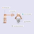 thumbnail image 2 of Diamond Stud Earring | 3 Carat IGI Certified Heart Shape Lab Grown Diamond | 18K Rose Gold |Stellar Lab Diamond Stud Earrings | Prong Setting | FG-VS1-VS2 Quality | Friendly Diamonds, 2 of 5
