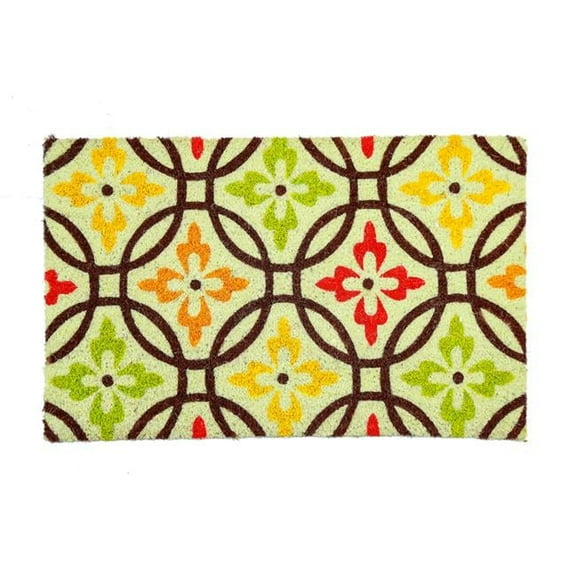 First Concept FC4011 PVC Backed Coir Mat with Natural Printed