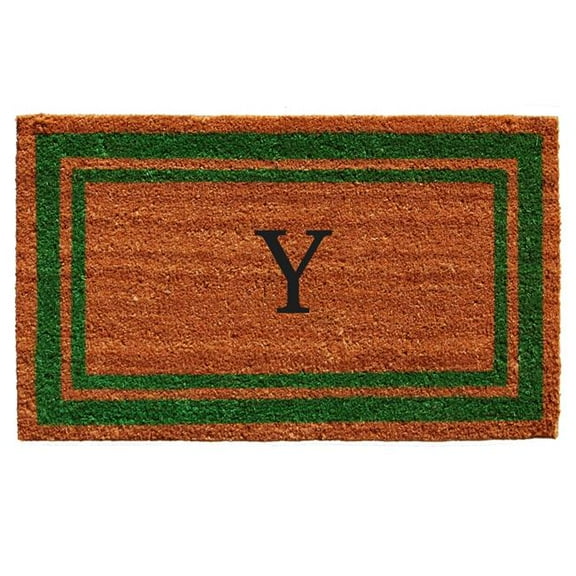 Calloway Mills Green Border 24" x 36" Monogram Outdoor Doormat (Letter Z)