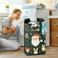 thumbnail image 5 of Yayeee Freestanding Laundry Hamper with Handle Collapsible Large Storage Basket for Clothes, Whimsical Christmas, 5 of 7