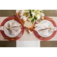 thumbnail image 5 of CC Home Furnishings Textured Round Woven Placemats - 15" x 15" - Red - Set of 6, 5 of 6