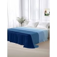 thumbnail image 5 of Blue Ombre Full Size Flat Sheet, Wrinkleproof & Fadeproof Cooling Flat Bed Sheet Only, Modern Abstract Art Farmhouse Striped Breathable Soft Bedding Top Sheets 81 x 96 Inches, 5 of 8