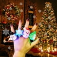 thumbnail image 2 of Pafu Navidad divertidos juguetes para los dedos para suministros de fiesta copo de nieve árbol de Navidad Santa muñeco de nieve anillos Navidad LED anillos intermitentes, 2 of 4