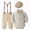 A7-Khaki, variant on Boys Outfit Set 6M Babys Fall Winter Gentleman Suit Boys Long Sleeve Shirt Suit Fashion Print Set Beige