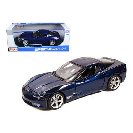Corvette Earring - 2005 Chevrolet Corvette C6 Coupe Blue 1/18 Diecast Model Car by Maisto