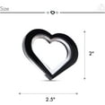 thumbnail image 3 of RCZ Décor Heart Valentine Napkin Rings | Acrylic | 8 PC, Black, 3 of 5