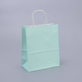 thumbnail image 3 of Bolsas de regalo de papel Kraft con asas, 10/20/30/50 unidades, para compras, manualidades, color marrón y blanco, para fiestas, suministros navideños, 3 of 5