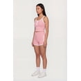 thumbnail image 2 of Women's Contrast Piping Ribbed Dolphin Shorts, 2 of 4
