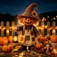 thumbnail image 6 of Voglyf Light Up Ghost Witch Figurine, 5.9" Wooden-Look Halloween Skeleton Decoration with Warm LED Lantern, Cute Spooky Collectible Statue for Indoor Tabletop, Mantel, Desk and Party Decor, 6 of 6