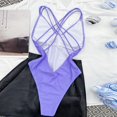 thumbnail image 7 of Sngxgn Swimsuit Women Tummy Control Vintage Swimsuits U Back Modest Swimwear(Purple,S), 7 of 7