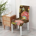 thumbnail image 4 of Decorative Bohemian Paisley Dining Chair Covers 4 Pack with Vintage Floral Ethnic Retro Pattern Washable Polyester Stretch Slipcovers Removable Protector for Classic Dining Room, 4 of 7