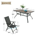 thumbnail image 7 of Sophia&William 7 Pieces Aluminum Alloy Patio Dining Set Table and Chairs Set for 6 - Black, 7 of 7