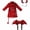 Women, variant on Jiibva Womens Red Devil Cosplay Costume Set Wings Horns Headband One Size