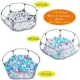 thumbnail image 4 of Jacone Portable Cute Grey Hexagon Children Ball Pit, Indoor and Outdoor Easy Folding Ball Play Pool Kids Toy Play Tent with Carry Tote, Balls Not Included, 4 of 7