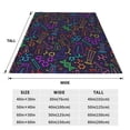 thumbnail image 3 of Pofeuu Chemistry Science Print Ultra-Soft Micro Fleece Blanket,for Bed Or Sofa,All Season Throw Blankets Flannel Blanket-50"x40", 3 of 7
