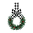 thumbnail image 2 of Christmas Wreath with Plaid Bow - 6PCS 4 Inch Mini Kitchen Cabinet Wreaths for Indoor and Outdoor Christmas Decorations, Holiday Decor for Windows, Doors, and Home Holiday Decor, 2 of 8