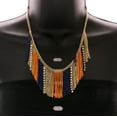 thumbnail image 3 of Mi Amore Tassel Fashion-Necklace Blue/Orange, 3 of 3