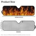 thumbnail image 3 of FUIALDOLG Car Windshield Sun Shade, Flame Car Window Shades Heat Reflective Interior Cool, Universal Fit for Most Cars Off-road Vehicle SUV, Foldable & Portable Design, 3 of 7