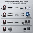 thumbnail image 3 of FONHAID Gaming Headset for PC, P4, P5, Laptop, Switch, MAC, Xbox Headset with Noise Canceling Microphone, Wired Over-Ear Headset with Bass Surround, Ultralight Weight, Black&Red, 3 of 7