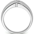 thumbnail image 2 of Sterling Silver Rhodium Plated Diam. Men's Ring (Size 11) Made In India qr5112-11, 2 of 5