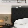 thumbnail image 3 of 4 Ever Winner Queen Size Upholstered Platform Bed Frame with Headboard, Black, 3 of 7